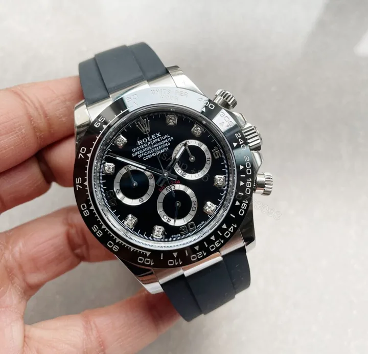 View 1 of BTF factory 1:1 Rolex Daytona SS116500LN Best Black Dial Diamond Markers A4130