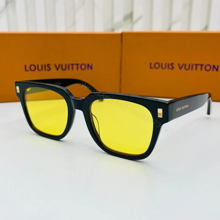 View 1 of Louis Vuitton Golden Tinted Sunglass – One Size – UV Protection