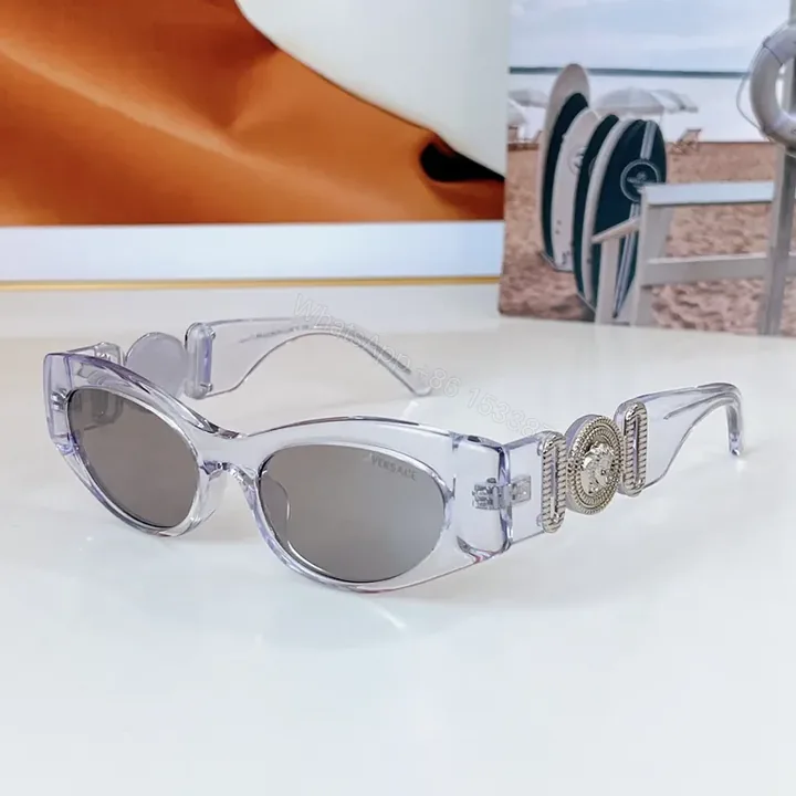 View 1 of Crystal Clear Versace-Inspired Sunglasses: Luxe All-Day Comfort