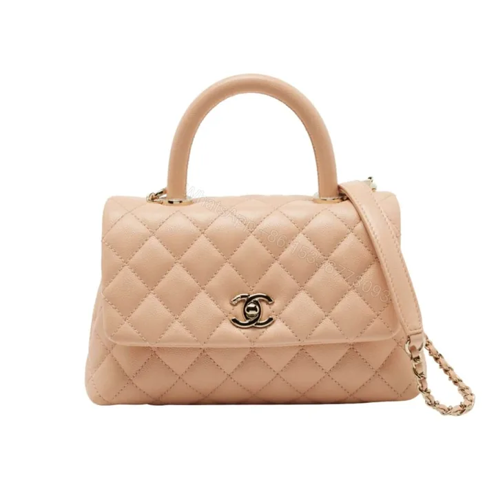 View 1 of Chanel Small Coco Handle Bag Dark Beige 23Cm