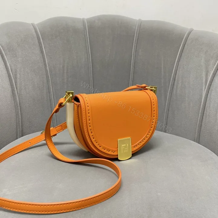 View 1 of Fendi Moonlight Clementine Orange Satchel Crossbody Bag