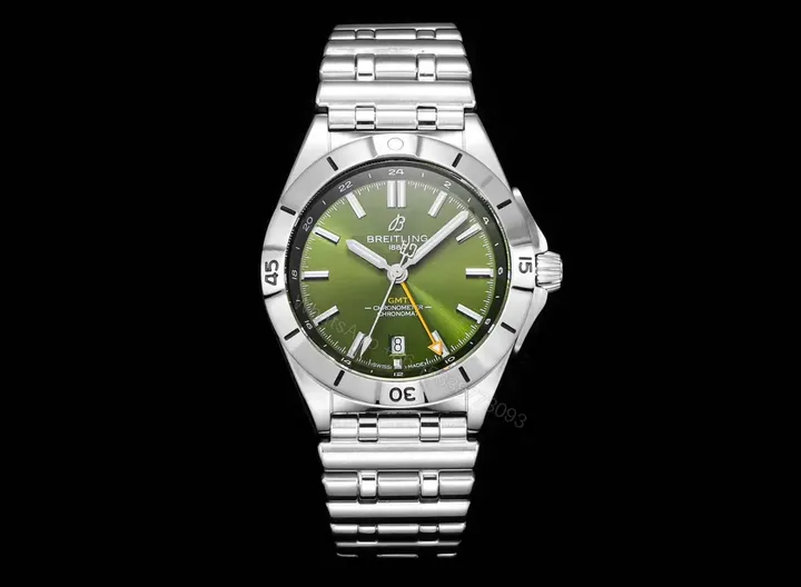 View 1 of Breitling Chronomat B31 40 Stainless Steel Green Dial Rouleaux AB3114101L1A1