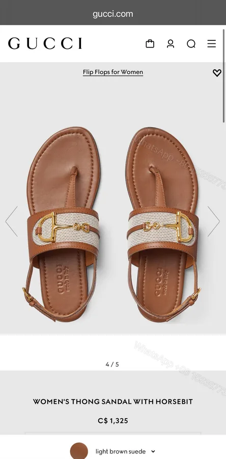 View 1 of FIRST COPY GUCCI THONGS SANDAL FOR WOMEN
