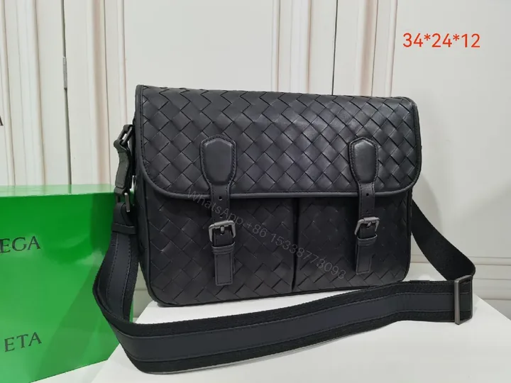 View 1 of Refined Weave Messenger Bag: Modern Texture, Everyday Versatility