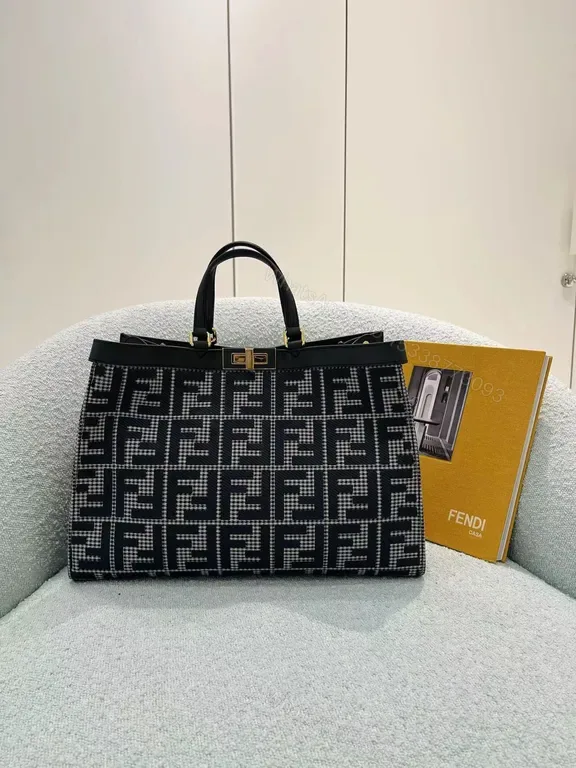 View 1 of Bold Fendi Monogram Structured Handbag: Versatile Luxury
