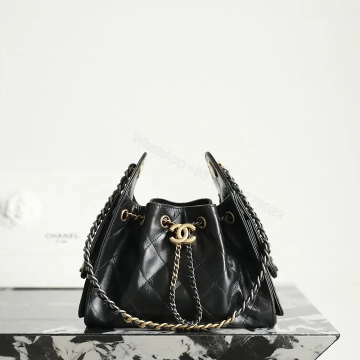 View 1 of 高仿Chanel*26C/25Bag系列AS5631鴛鴦皮穿鏈手袋Mini黑色免檢版