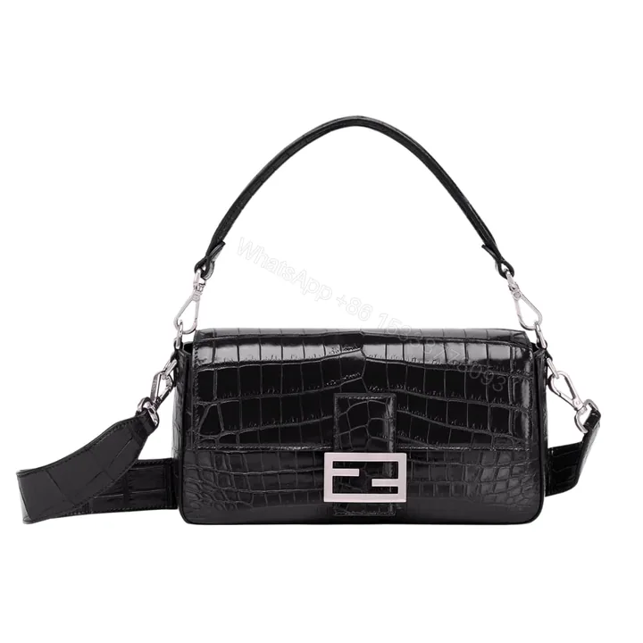 View 1 of FENDI BAGUETTE WITH FF CLASP BLACK 18CM 8BR600ANWRF1CFJ