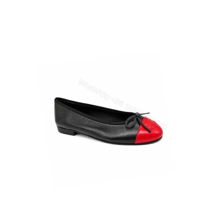 View 1 of Chanel Ballet Flats Black And Red