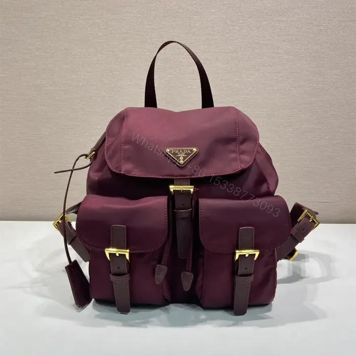 View 1 of 高仿Prada*RE-Nylon系列1BZ677雙肩包酒紅色小號免檢版