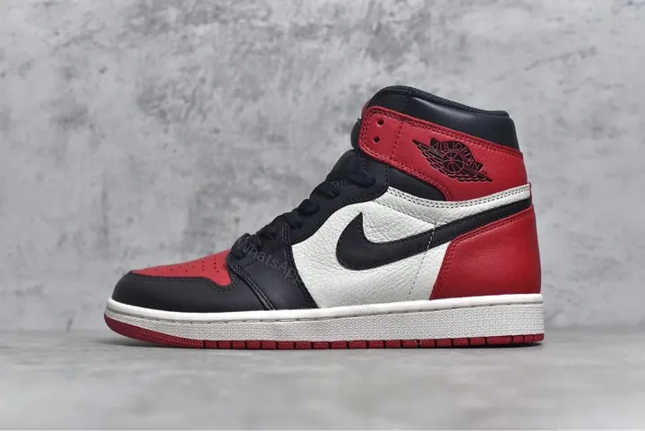 View 1 of Air Jordan 1 Retro High Bred Toe Reps