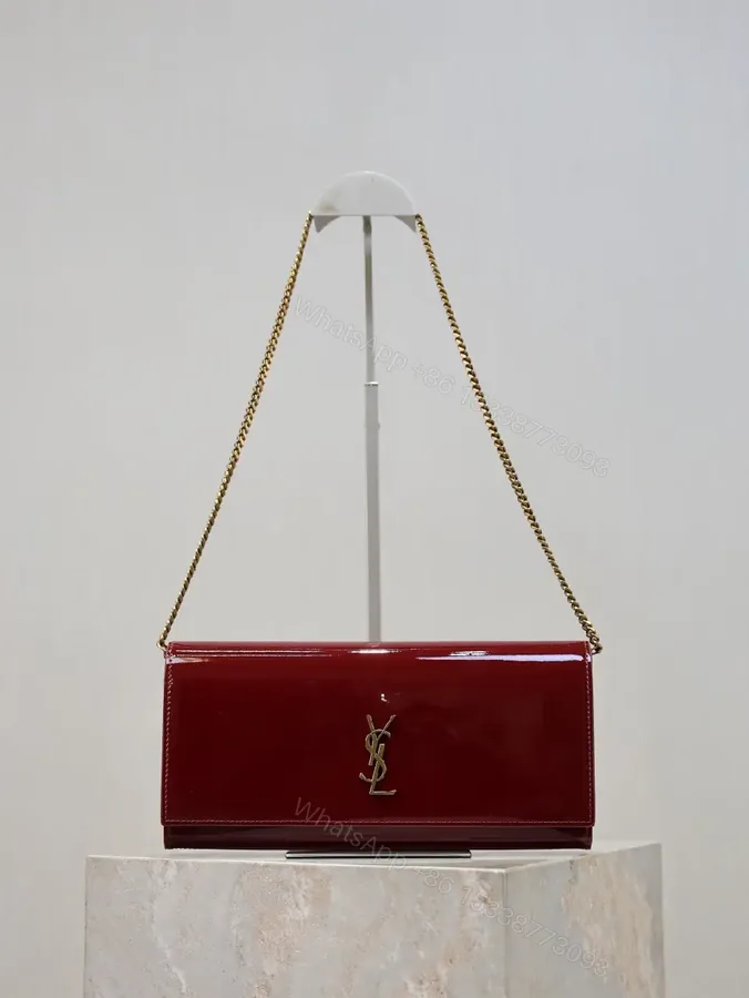 View 1 of Elegant Red Patent Crossbody, Structured & Versatile Bag