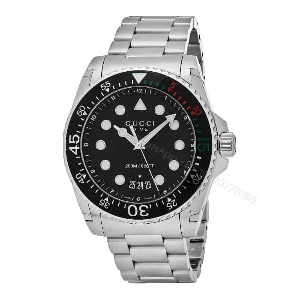 View 1 of Gucci Dive Xl Black Dial Watch 45Mm