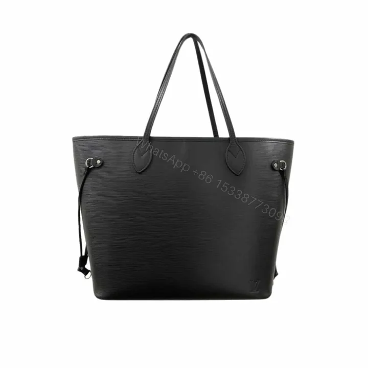 View 1 of Louis Vuitton Neverfull Black MM Silver Hardware 31Cm M11930
