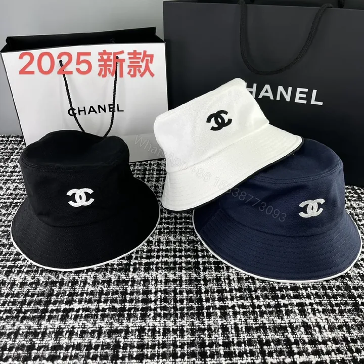 View 1 of Chic Nylon-Cotton Bucket Hat: Subtle Luxe, Sun Shield