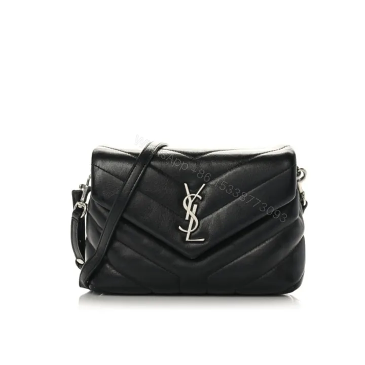 View 1 of Saint Laurent Loulou Toy Strap Bag In Quilted Y Black 20Cm 678401DV7061000