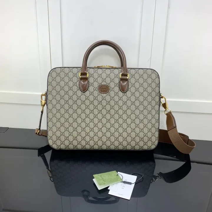View 1 of Chic Monogram Briefcase â€” Signature Canvas, Leather, Luxe Function