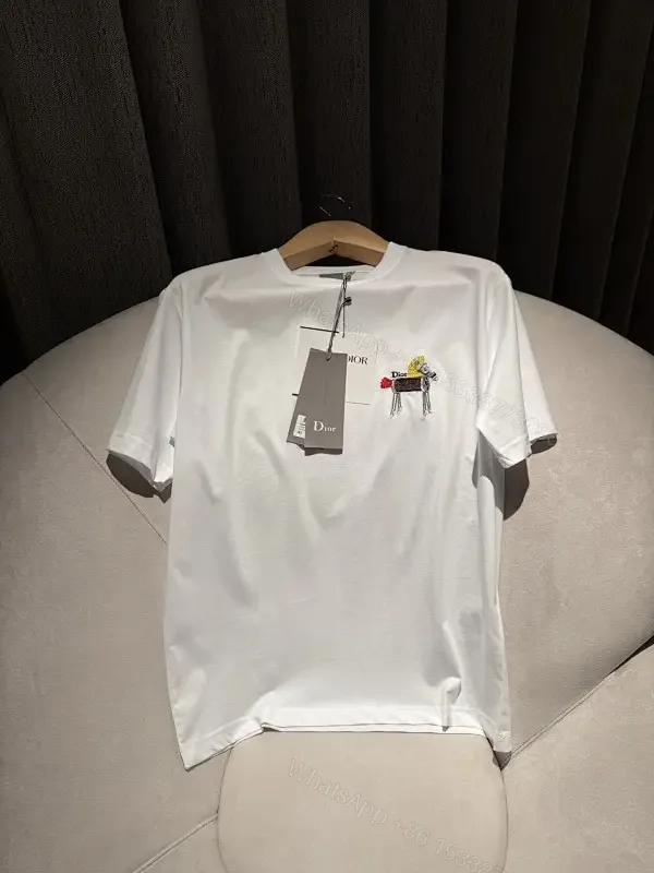 View 1 of White Cotton Tee with Patch – Subtle Designer-Inspired Luxthe Tee