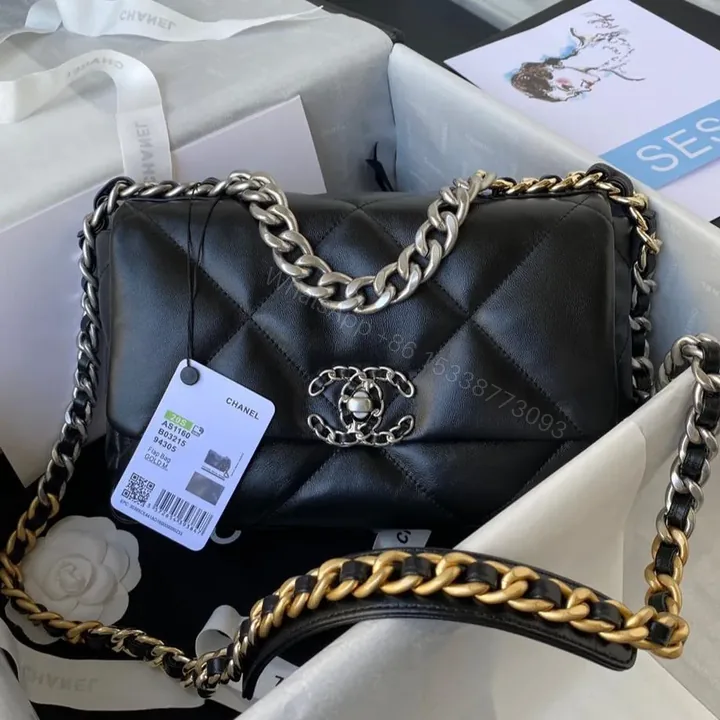 View 1 of CHANEL CC MEDIUM 26 FLAP BAG IN BLACK LAMBSKIN