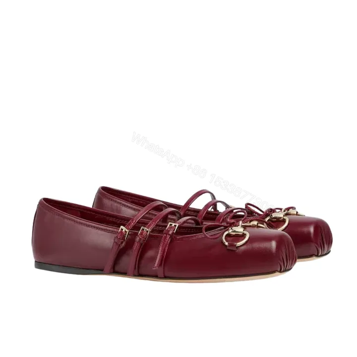 View 1 of GUCCI WOMEN’S HORSEBIT BALLET FLAT SACCHETTO RED 821219 AAEA4 6207