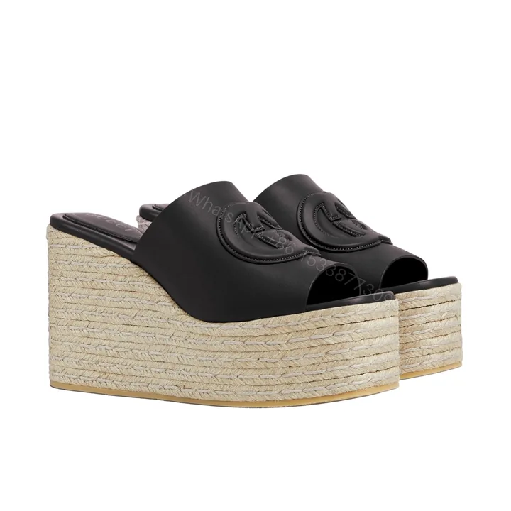 View 1 of GUCCI WOMEN’S INTERLOCKING G SANDAL BLACK
