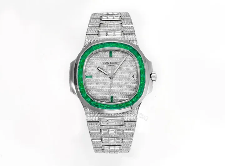 View 1 of Patek Philippe Nautilus Platinum Green Watch