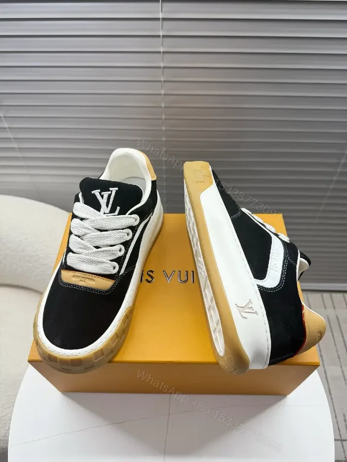 View 1 of Bold Suede Leather High-Top Sneaker with Monogram Accents