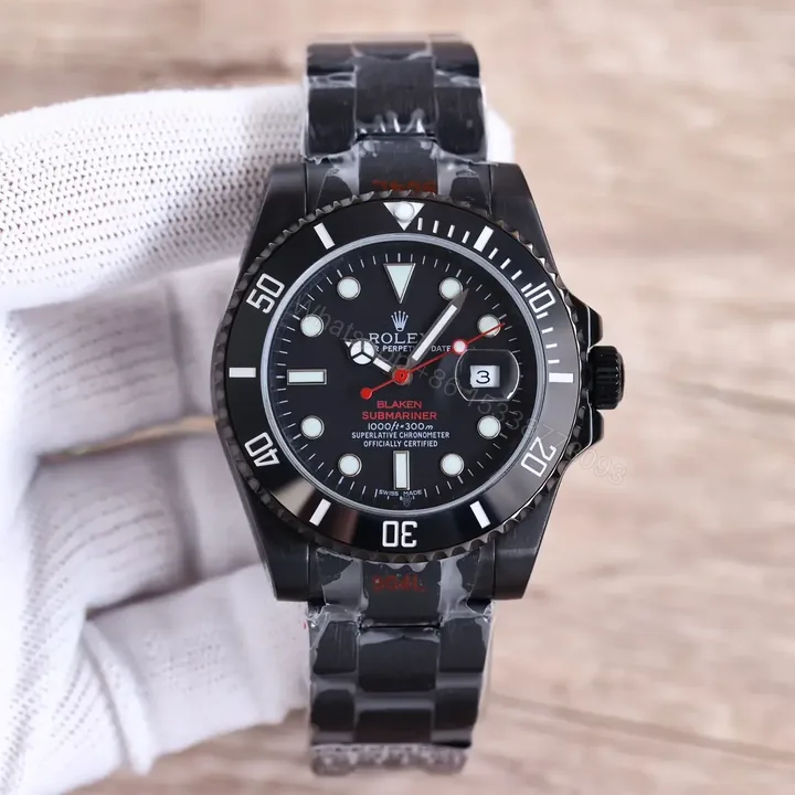 View 1 of Best Rolex Blaken Black Submariner replica 40MM Black Oyster Bracelet Edition RG-BLAKEN-BLACK-SUBMARINER-OYSTER-40