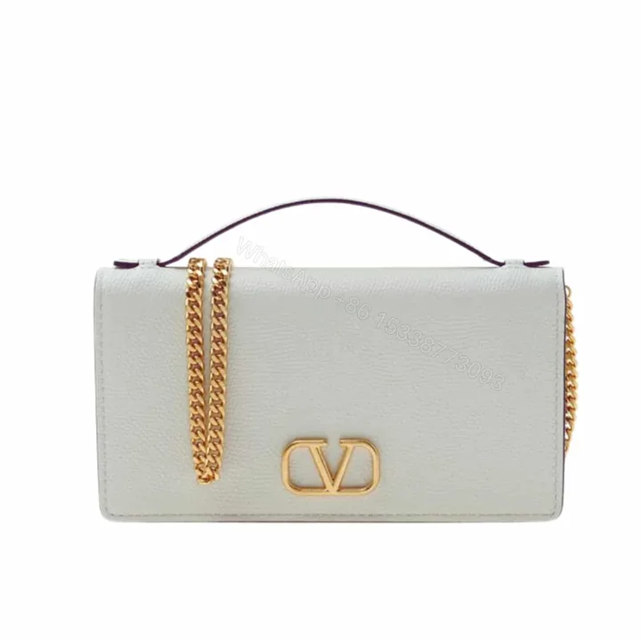 View 1 of VALENTINO GARAVANI VLOGO SIGNATURE GRAINY WALLET WITH WHITE BLACK 22CM