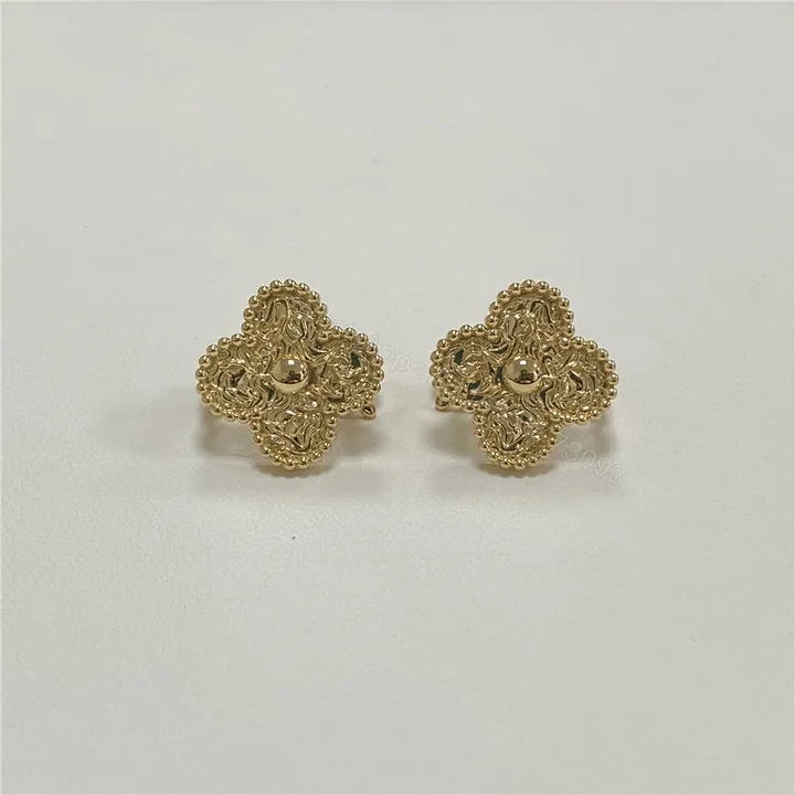 View 1 of Van Cleef Arpels Magic Alhambra Hammered Earrings VCARO1II00