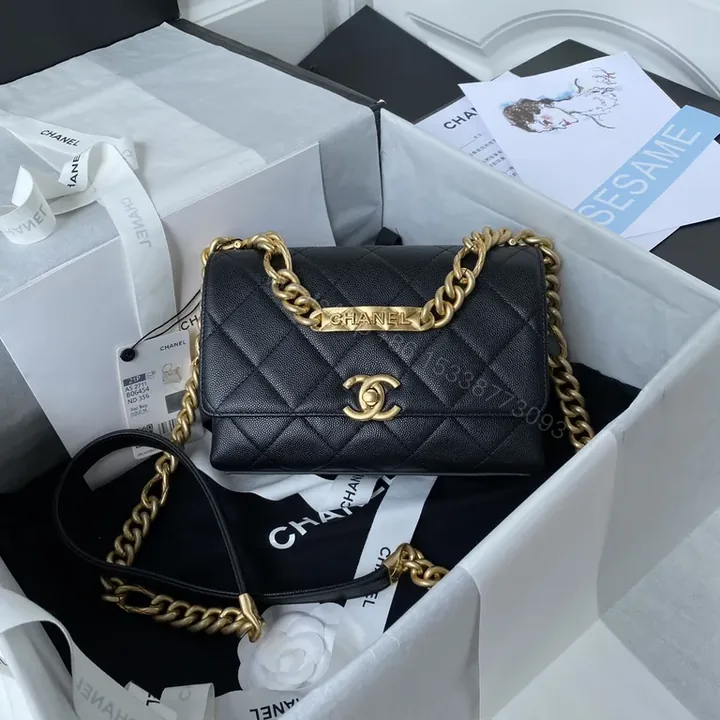 View 1 of Platinum Chain Quilted Crossbody â€“ Chanel-Inspired Luxury