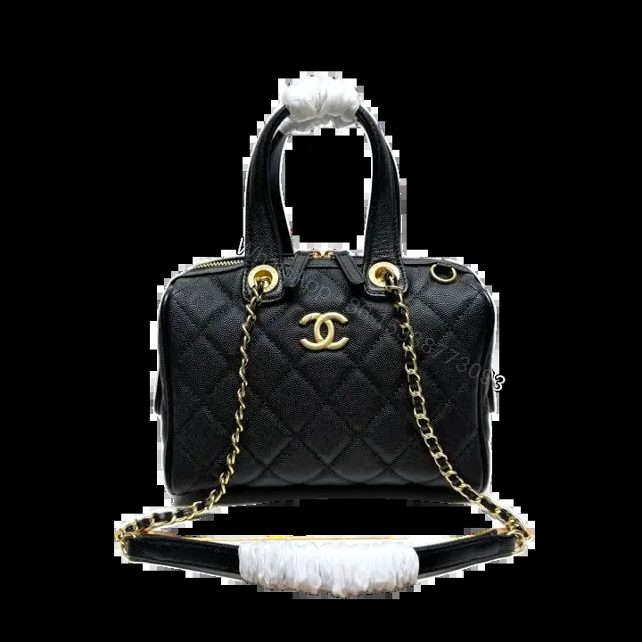 View 1 of Chanel 25A Small Bowling Black Bag AS5578