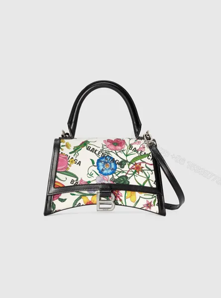 View 1 of Gucci高仿包包 古驰a货包包 GuccixBalenciaga联名款花朵印花Hourglass沙漏包