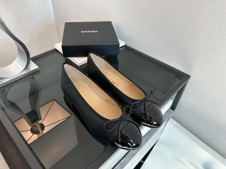 View 1 of Glossy Toe Black Ballet Flats – Luxury Casual Style