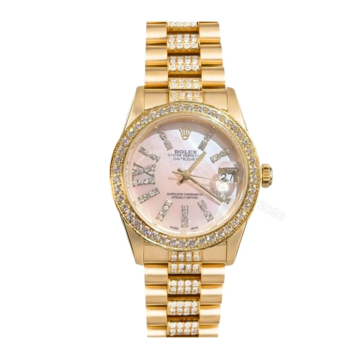 View 1 of Rolex Datejust Diamond In Gold With Pinl Dial 31Mm