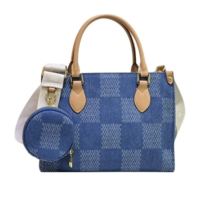 View 1 of Louis Vuitton Onthego PM Blue Denim 25Cm