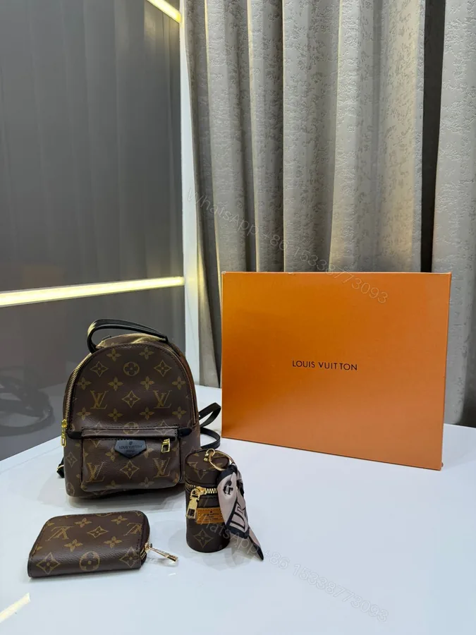 View 1 of FIRST COPY LOUIS VUITTON BROWN PREMIUM GIFT SET BAGPACK