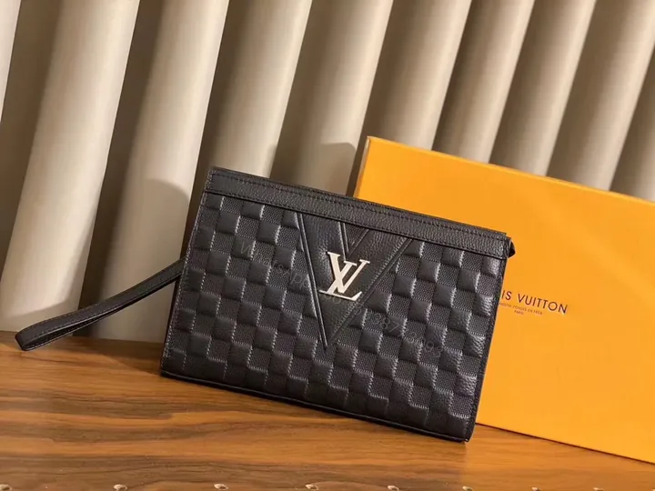 View 1 of Chic Damier Clutch Wallet: LV-Inspired, Card Organizer