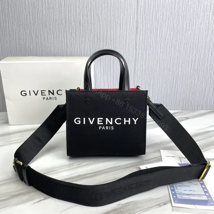 View 1 of Givenchy Compact Luxe Carryall: Bold Logo Mini Bag