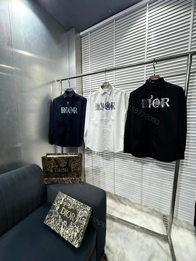 View 1 of First Copy Dior Exclusive Cotton Shirts – Premium Quality for Men