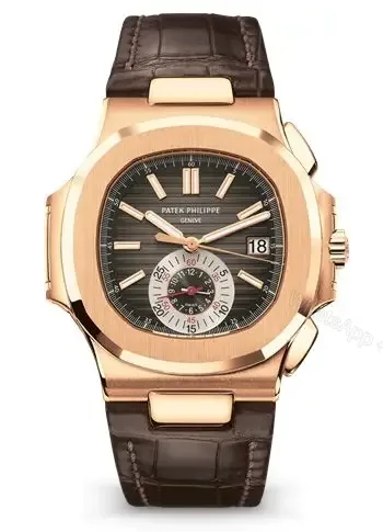 View 1 of Replica Patek Philippe Nautilus Chronograph Date Rose Gold 5980R-001