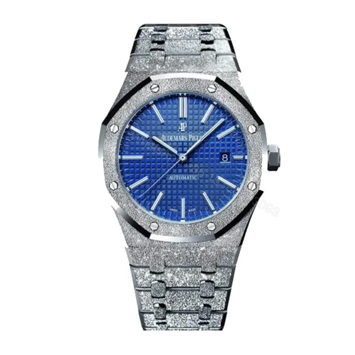 View 1 of Audemars Piguet Super Clone Frosted AP Blue Watch