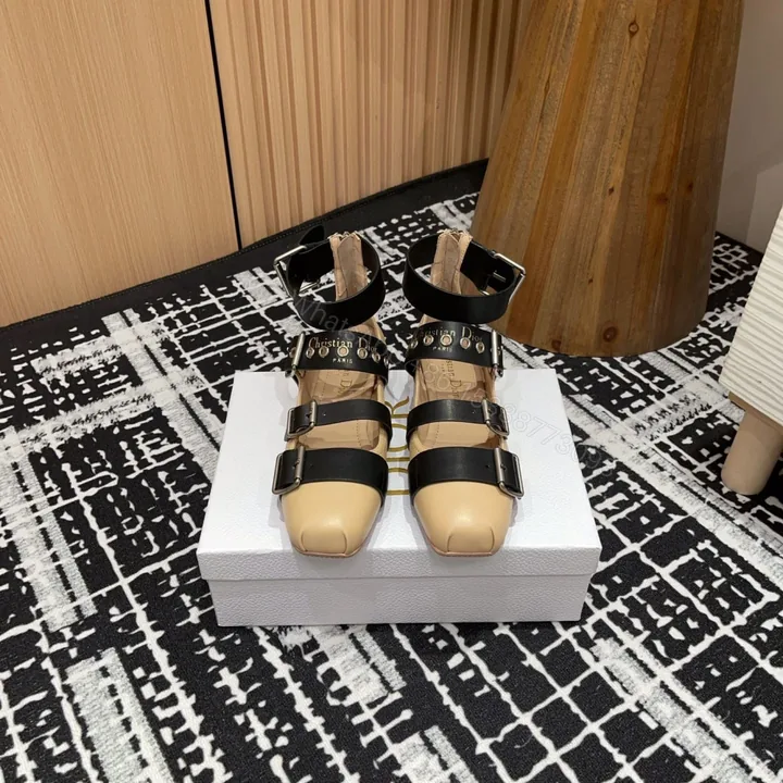 View 1 of 高仿Dior*Punk系列KCB963平頭塔扣樂福鞋膚色免檢版