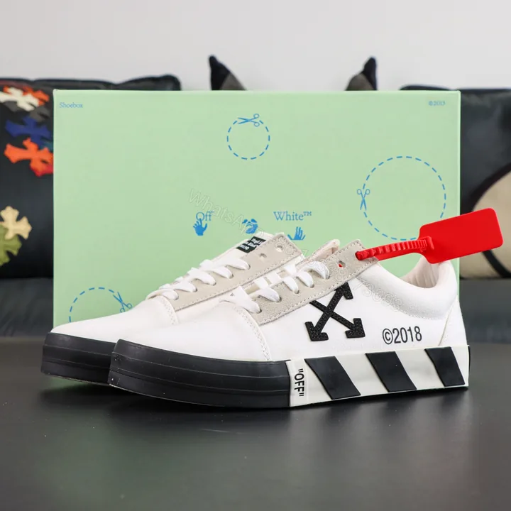 View 1 of Off White Low Vulcanised White Black