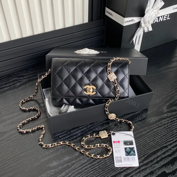 View 1 of Chanel-Inspired Quilted Leather Flap Bag: Modern Luxury