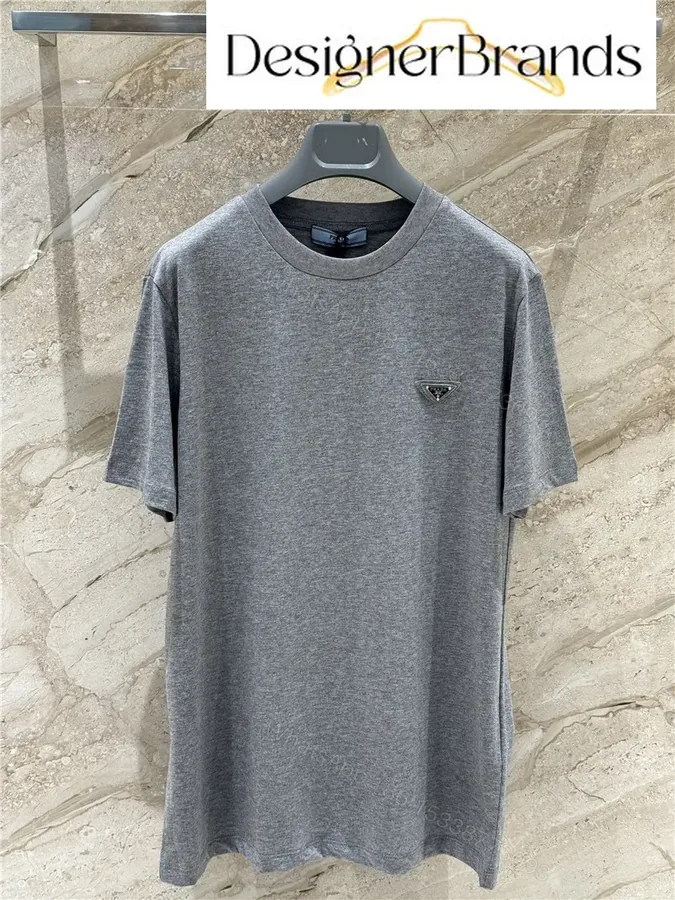 View 1 of Prada Grey Cotton Short-Sleeve T-Shirt