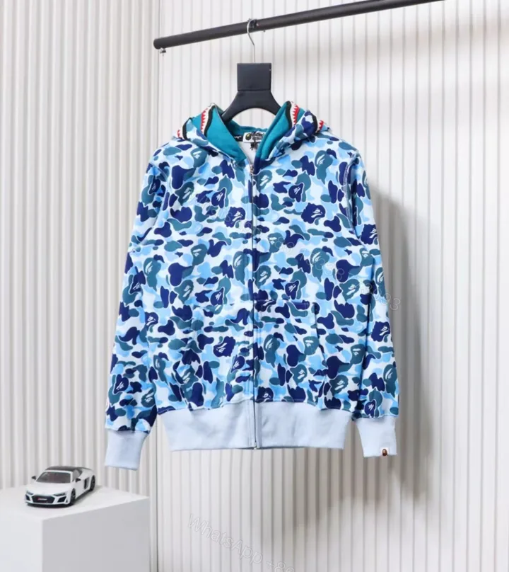 View 1 of BAPE Camouflage Double Hat Hoodie Light Blue
