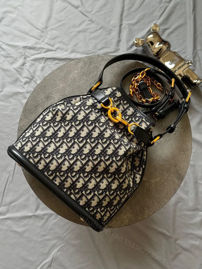 View 1 of Dior Cest shoulder bag in blue Oblique monogram canvas