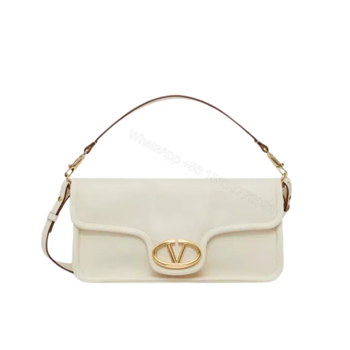 View 1 of VALENTINO GARAVANI VLOGO 1960 NAPPA SHOULDER BAG WHITE 28CM