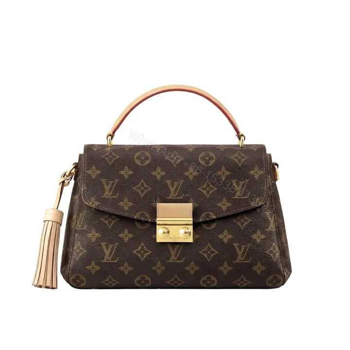 View 1 of Louis Vuitton Croisette Monogram Canvas Dark Brown 24cm