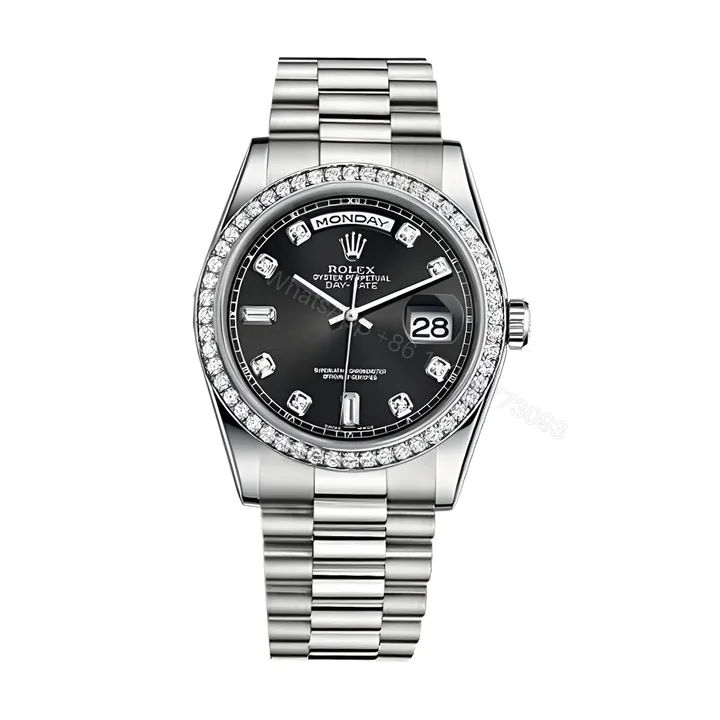 View 1 of Rolex Day-Date White Diamond Replica